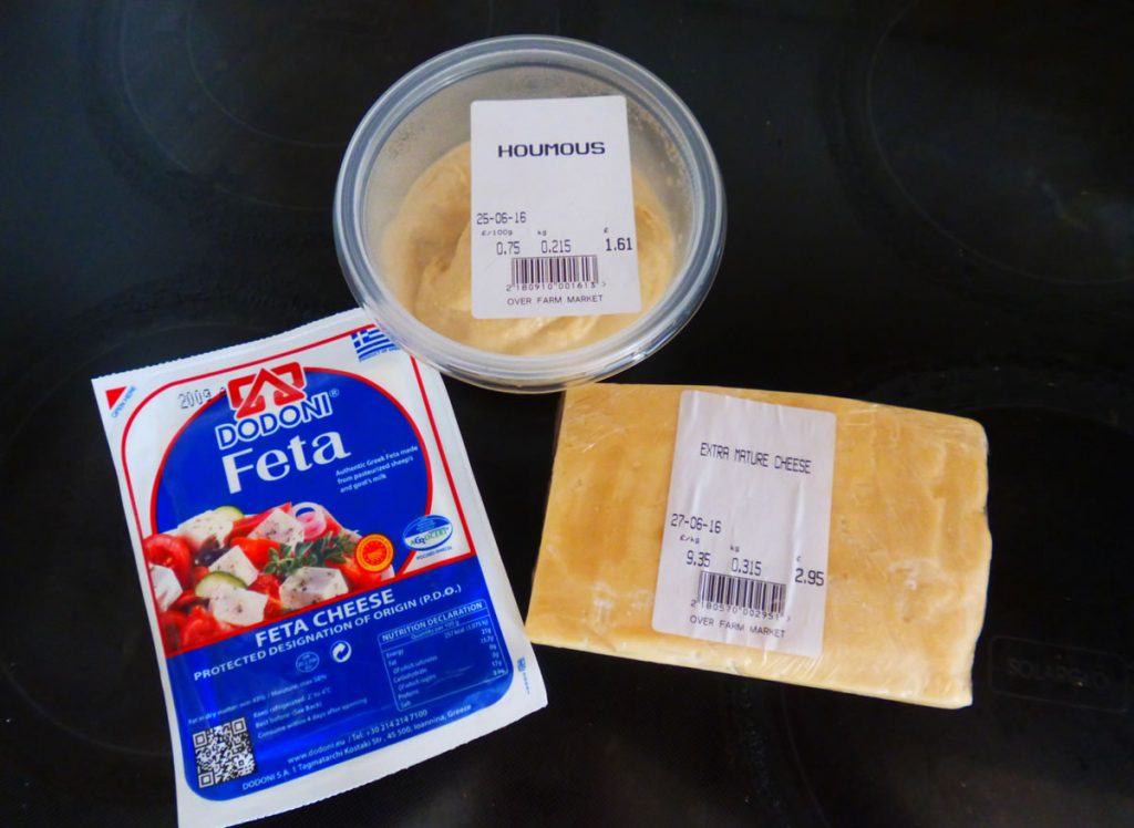Feta, Cheddar Cheese & Humus